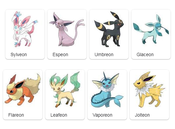 Eevee Evolutions without name trick